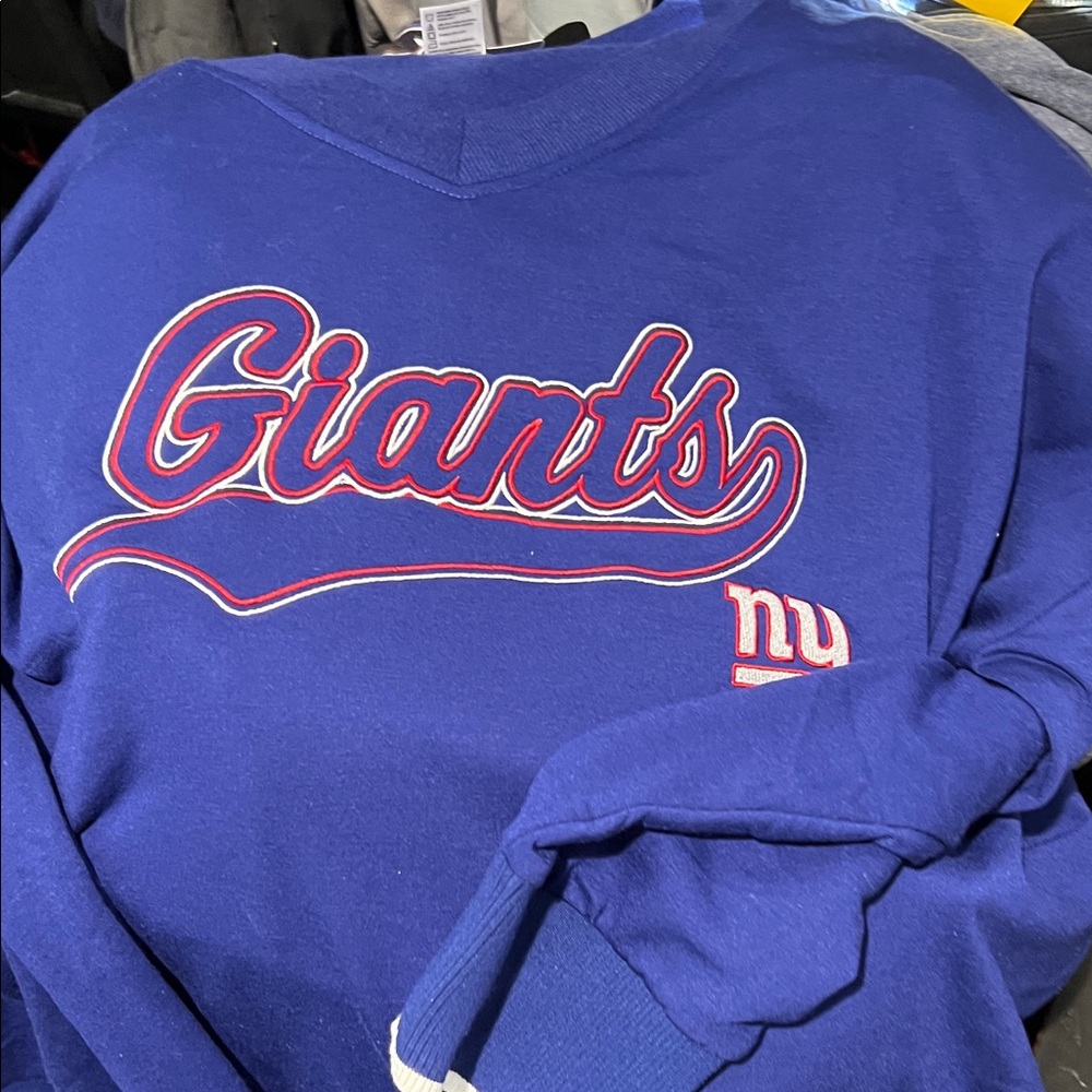 Unisex size 2 XL V-neck sweatshirt Giants Blue Sweater